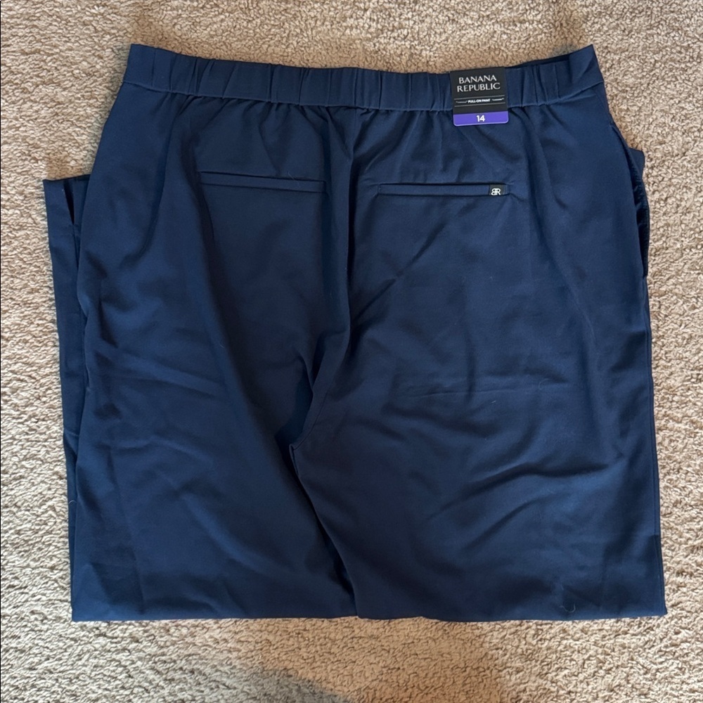 NWT Banana Republic Navy Dress Pants | Size 14 | Classic Stretch Workwear - Picture 3 of 5